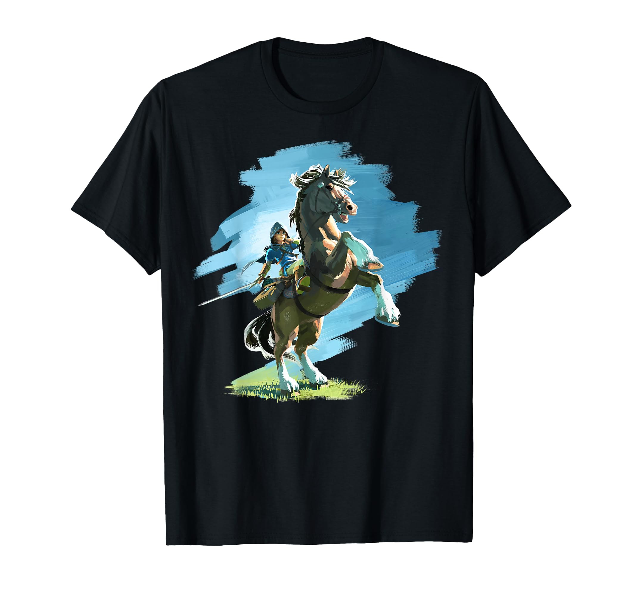 The Legend Of Zelda Breath Of The Wild Link And Epona Paint T-Shirt