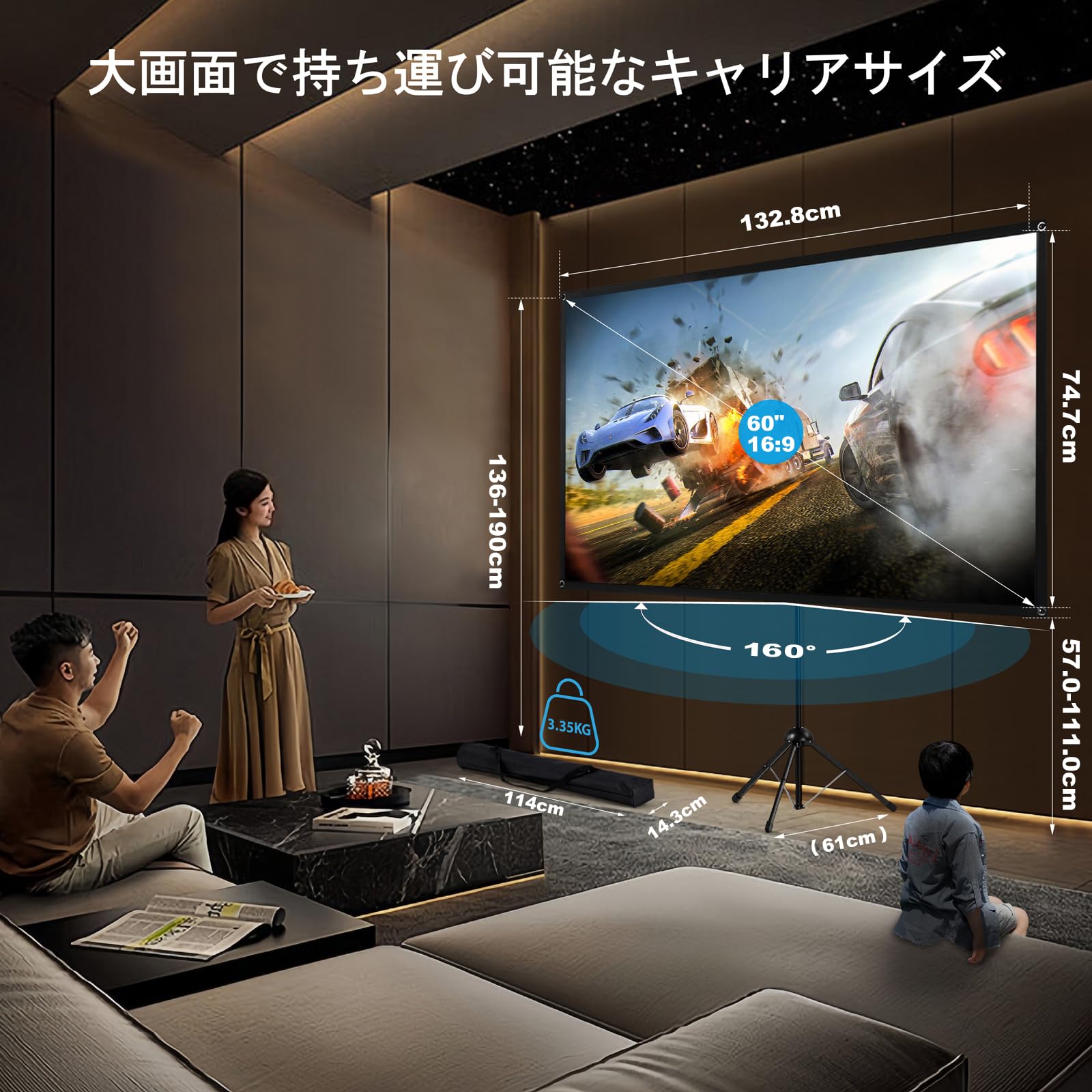Amazon | ALR プロジェクター スクリーン プロジェクター用 スクリーン