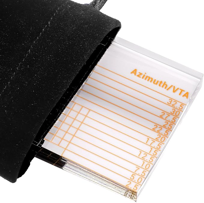 Facmogu VTA Verifier Ruler, VTA Azimuth Ruler Clear Acrylic Block Ruler