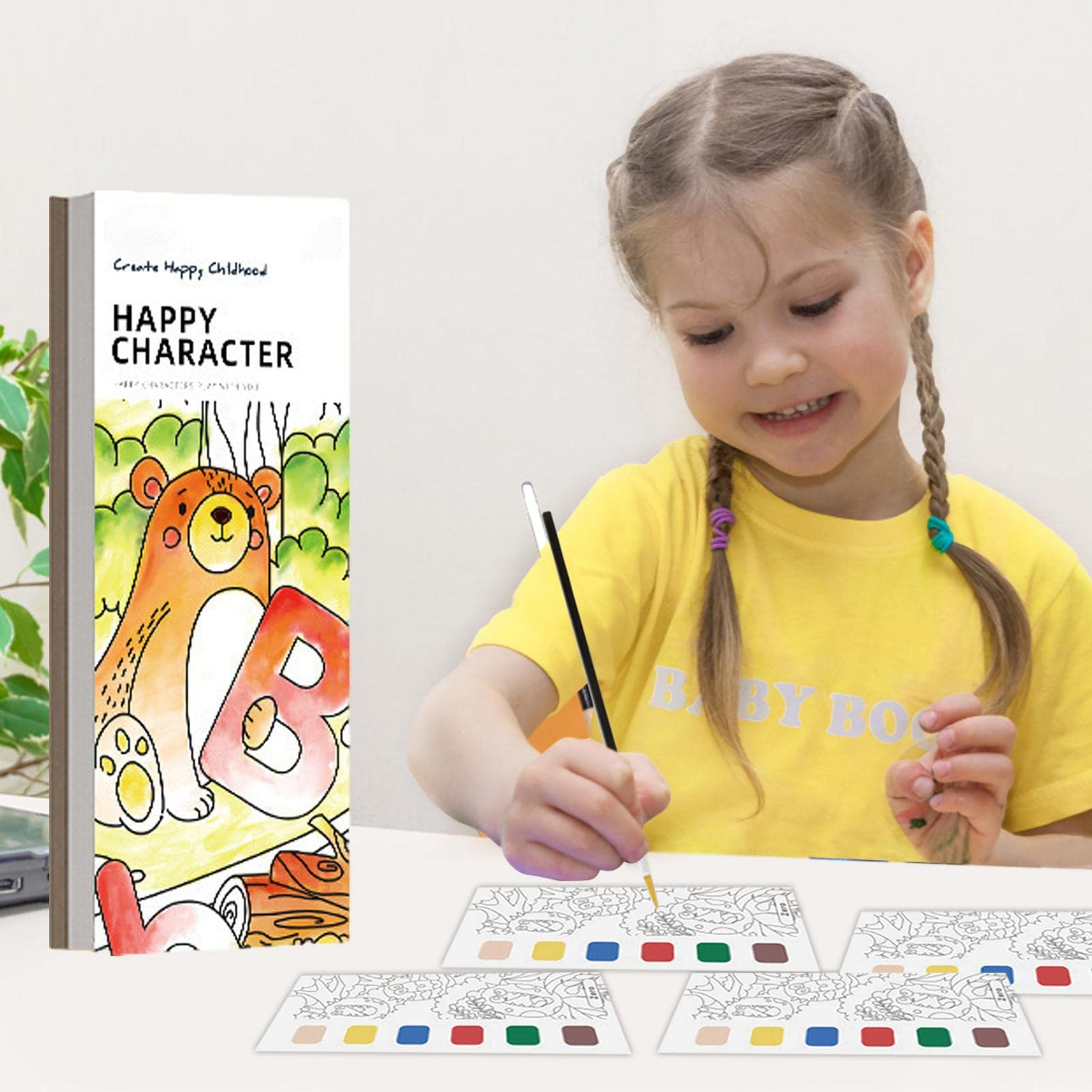 Amazon.co.jp: 水彩絵の具の本, 創造的な子供の水彩画の本, 水彩ブック