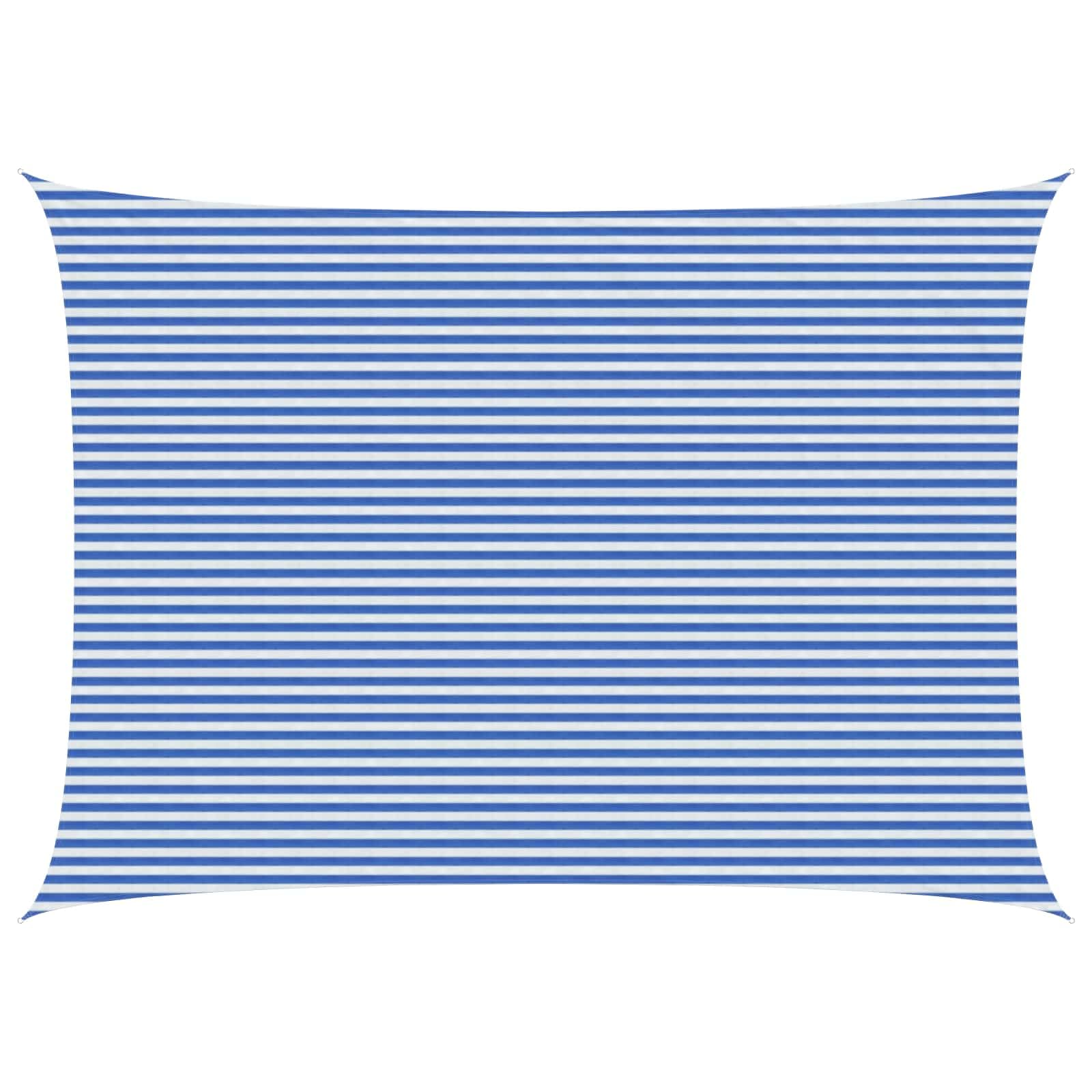 vidaXL Sunshade Sail Blue and White 5 x 7 m HDPE, Garden and Terrace, Modern Sunshade Sail, Outdoor Shades, UV Blocking Cover, Wind Permeable Canopy for Balconies, Awning Solutions — image 1