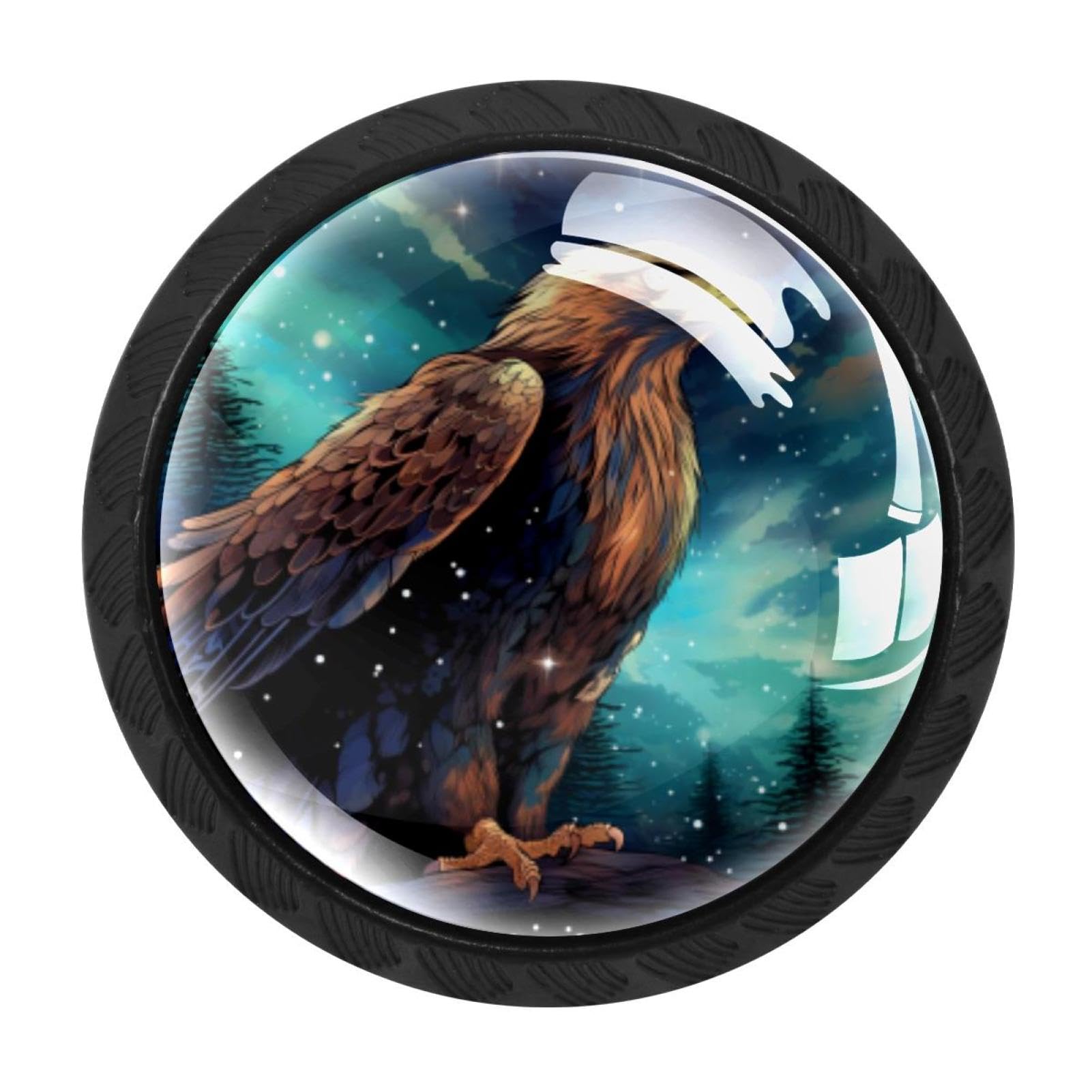 Chenzzzz Multicolored 02 Starry Eagle Drawer Knobs Pull Handle Crystal Glass Circle Shape Cabinet Drawer Pulls Cupboard Knobs With Screws For Kitchen Cupboard Dresser Wardrobe Etc