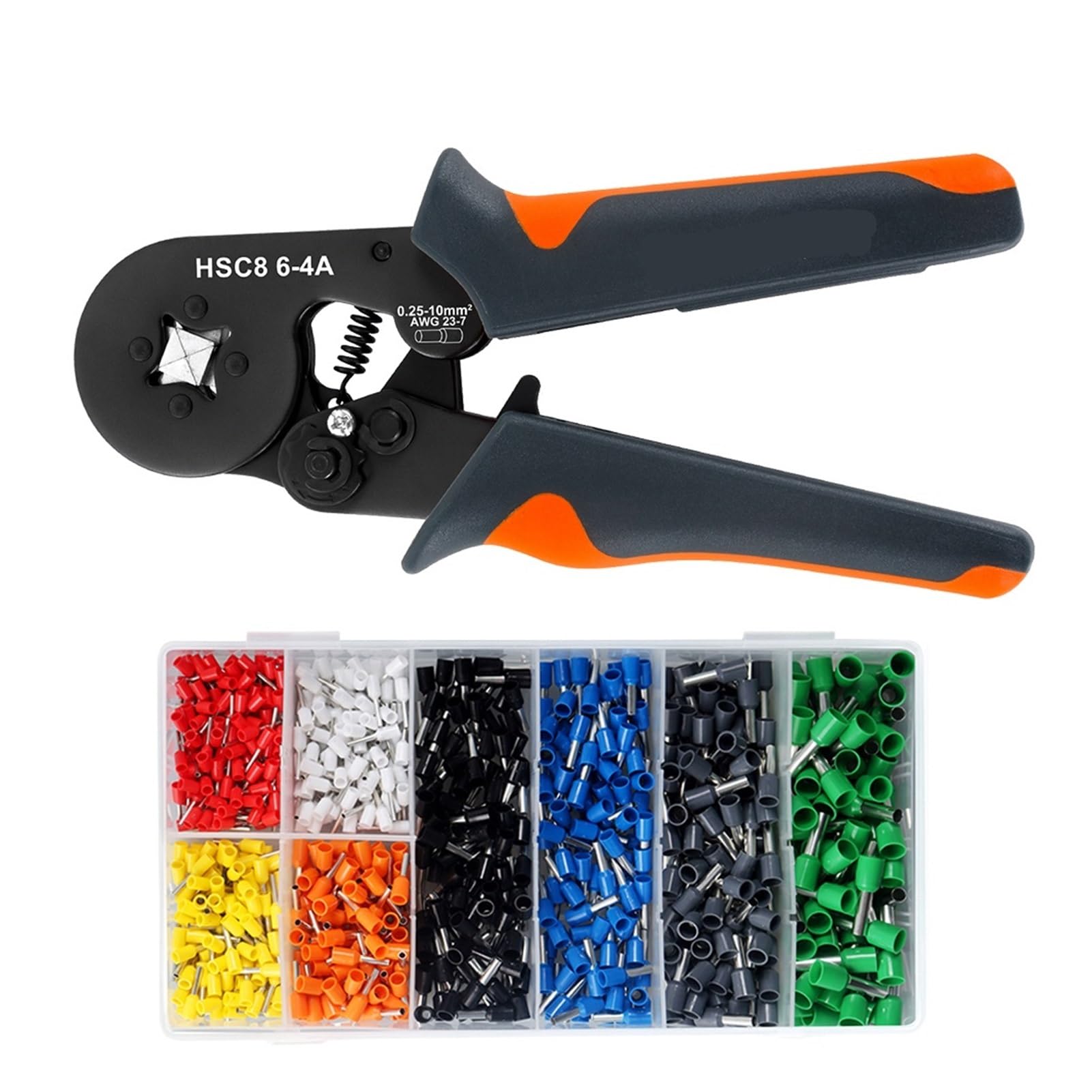 Corelix Hsc8 6-4A 800Pcs Tubular Terminal Crimping Tool Hsc8 6-4 0.25-10Mm² For Electrical Wiring(Hsc8 6-4A 800Pcs)