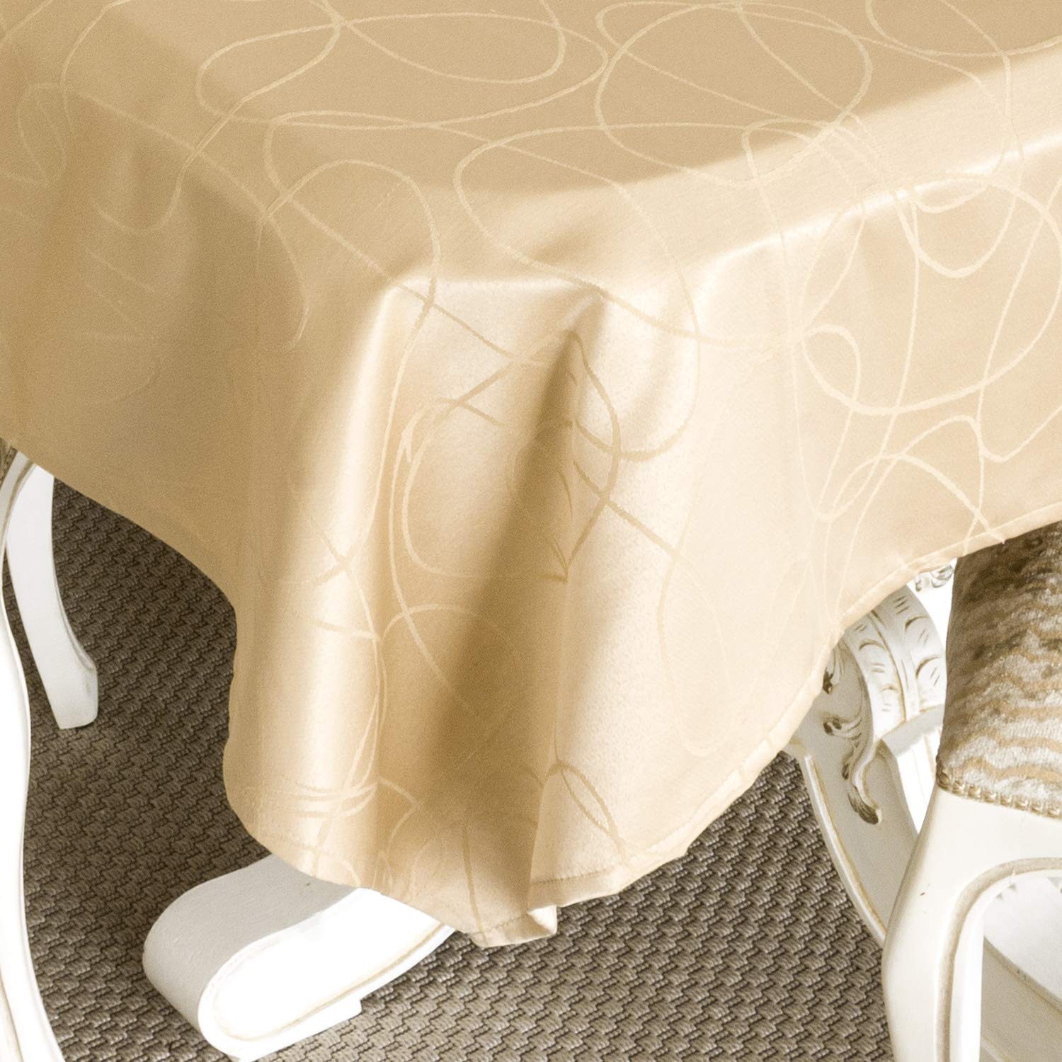 BGEUROPE Nappe - Antitache - Beige - Réf. Lines - 150cm x 350cm