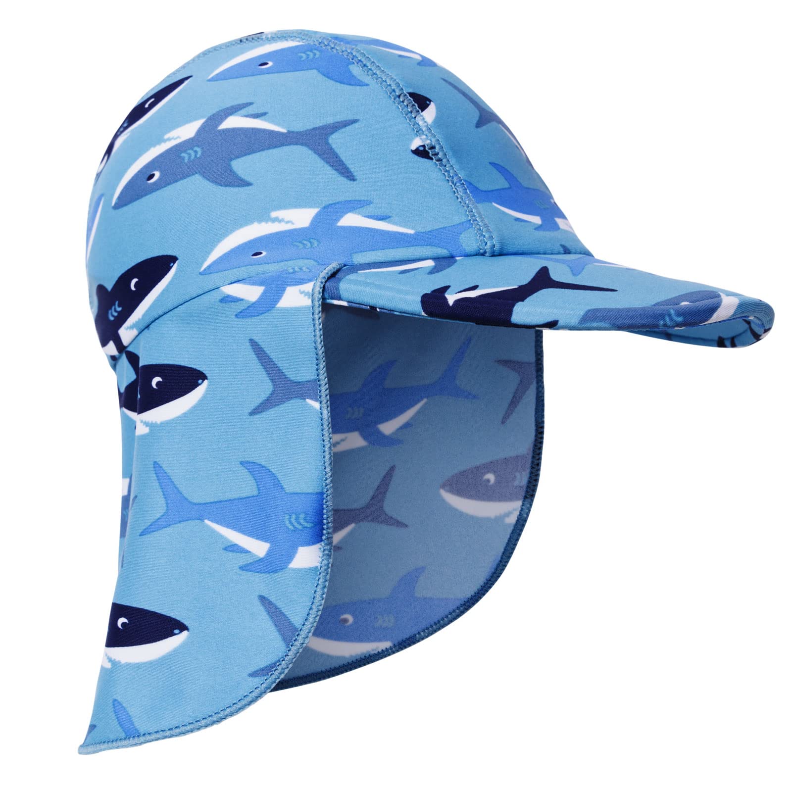 HUAANIUE Baby Toddler Sun Protection Hat UPF 50 + Swim Hat (4-6 T, Shark)
