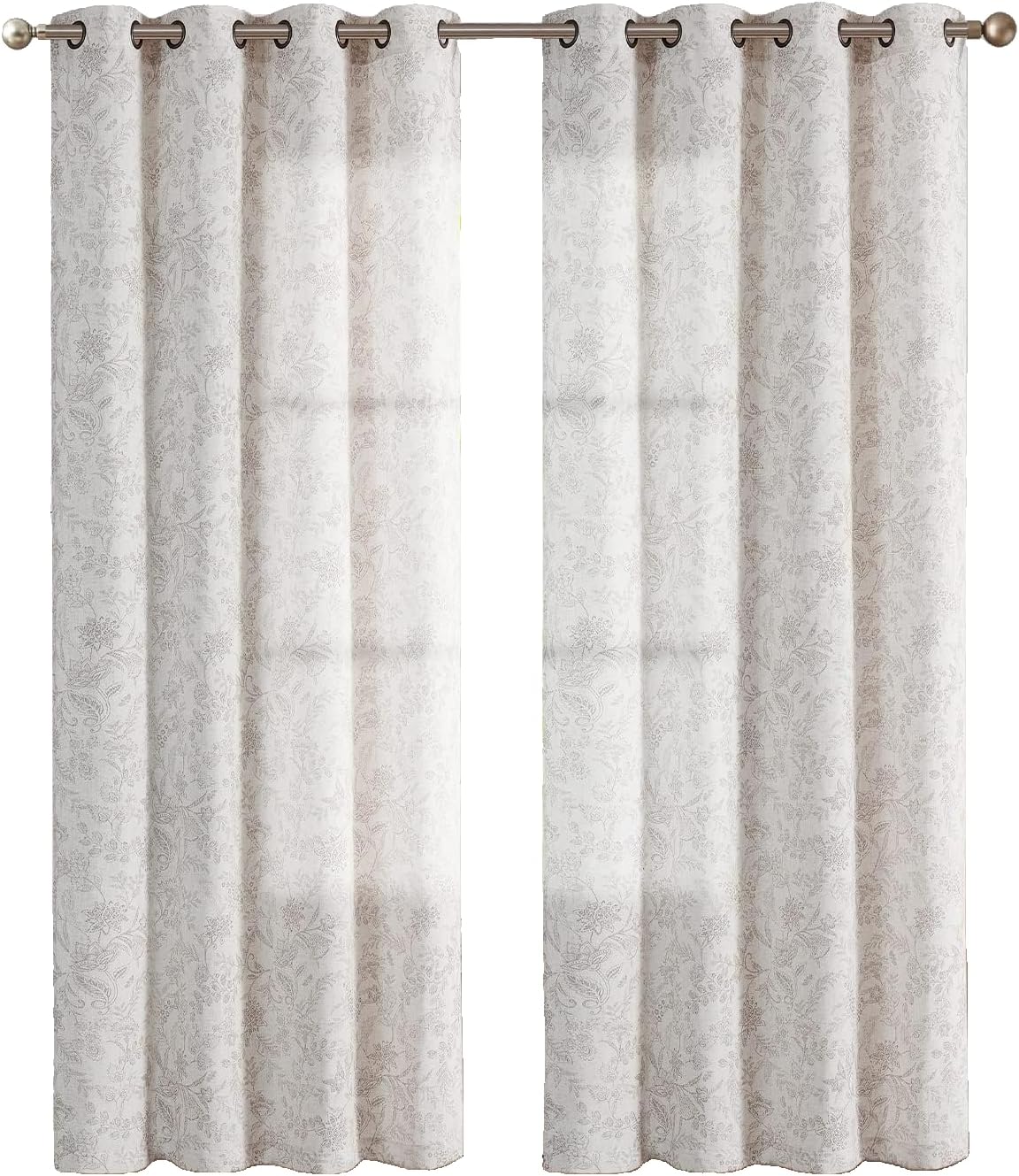 Window Treatments,Linen printedcurtains,Finished Bedroom