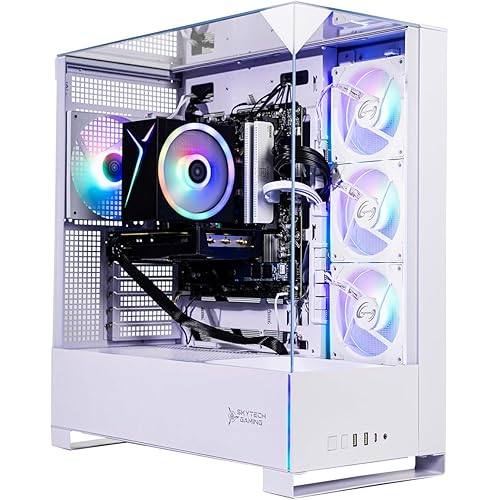 Skytech Gaming Archangel 5 Gaming PC, AMD Ryzen 7 7700 3.8GHz, NVIDIA RTX 5060, 1TB NVMe SSD, 32GB DDR5 RAM 6000, 750W Gold PSU, Wi-Fi, Win 11, Desktop