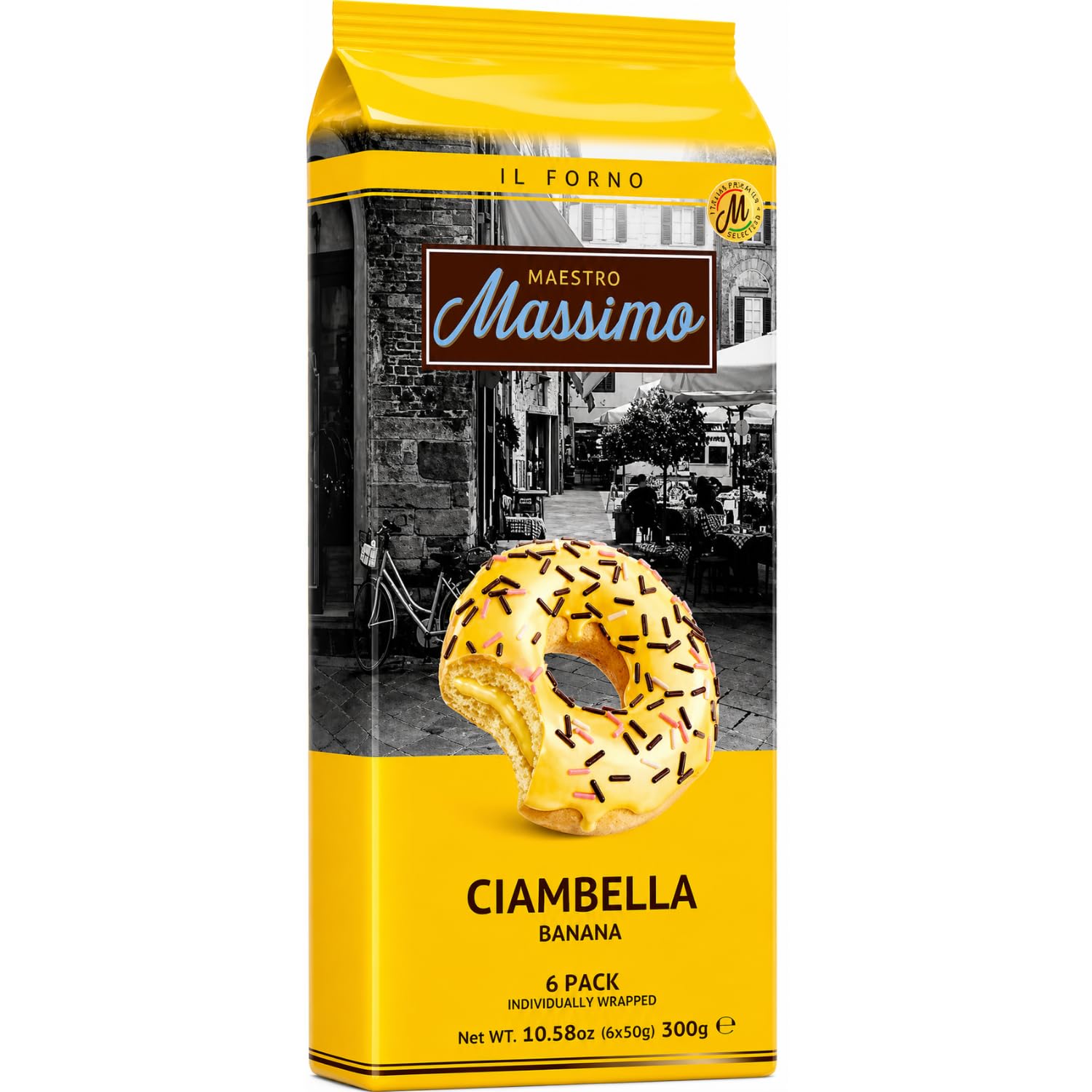 MAESTRO MASSIMO - Ciambella Banana Cream Cake Rings 6 Pack (300g) By COUGAR | Italian Style Soft Ring Cakes With Banana Filling & Glaze | Individually Wrapped Sweet Dessert Snack | Premium Bakery Treat For Tea Time – (Imported-Italy)-image-34