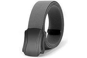 IPSC Belt: Stretch Belt for Men, Tactical Nylon Belt with Black Buckle