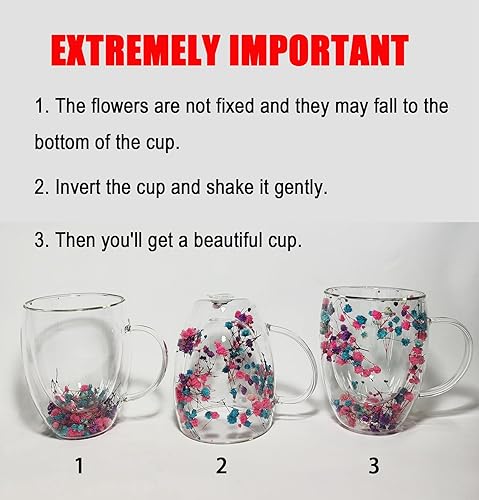 Miniatura 4 de NBHUZEHUA - Juego de tazas de café de vidrio de doble pared con aislamiento, tazas de espresso transparentes para capuchino, té, café con leche,