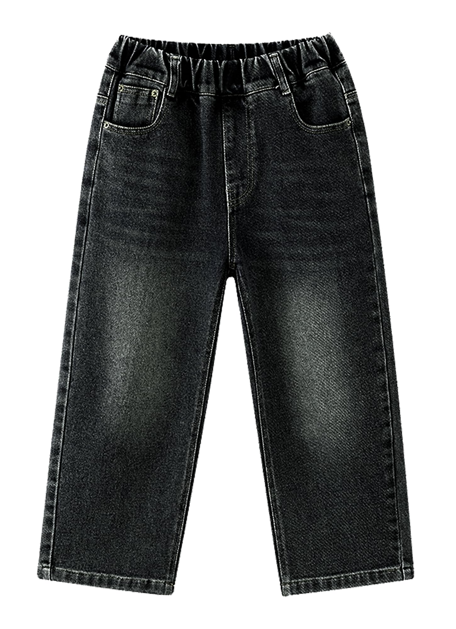 Kid Boys Baggy Jeans Elastic Waist Cargo Denim Pants Fashion Soft Cotton Trousers Straight Loose Jeans 5-14 Years