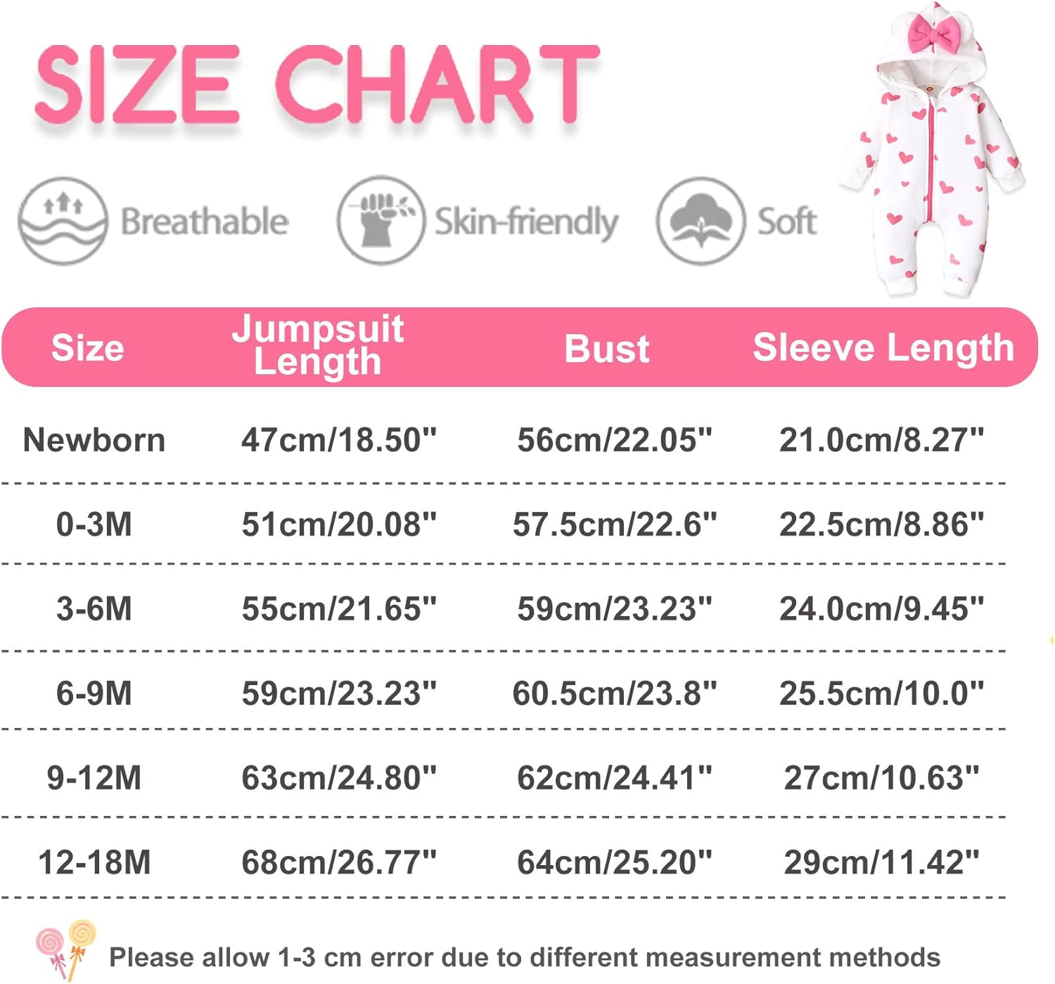 AMAWMW Newborn Baby Girl Winter Outfit Hooded Jumpsuit Infant One Piece Romper Baby Warm Snowsuit Clothes Gifts Set
