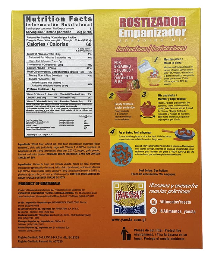 Miniatura 9 de YAESTA - Rostizador Empanizador Original - Condimento para pan original 1lb (Pack de)