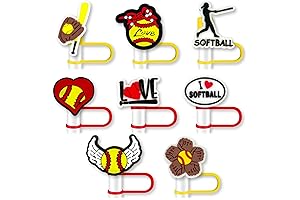 Softball Straw Topper for Tumblers