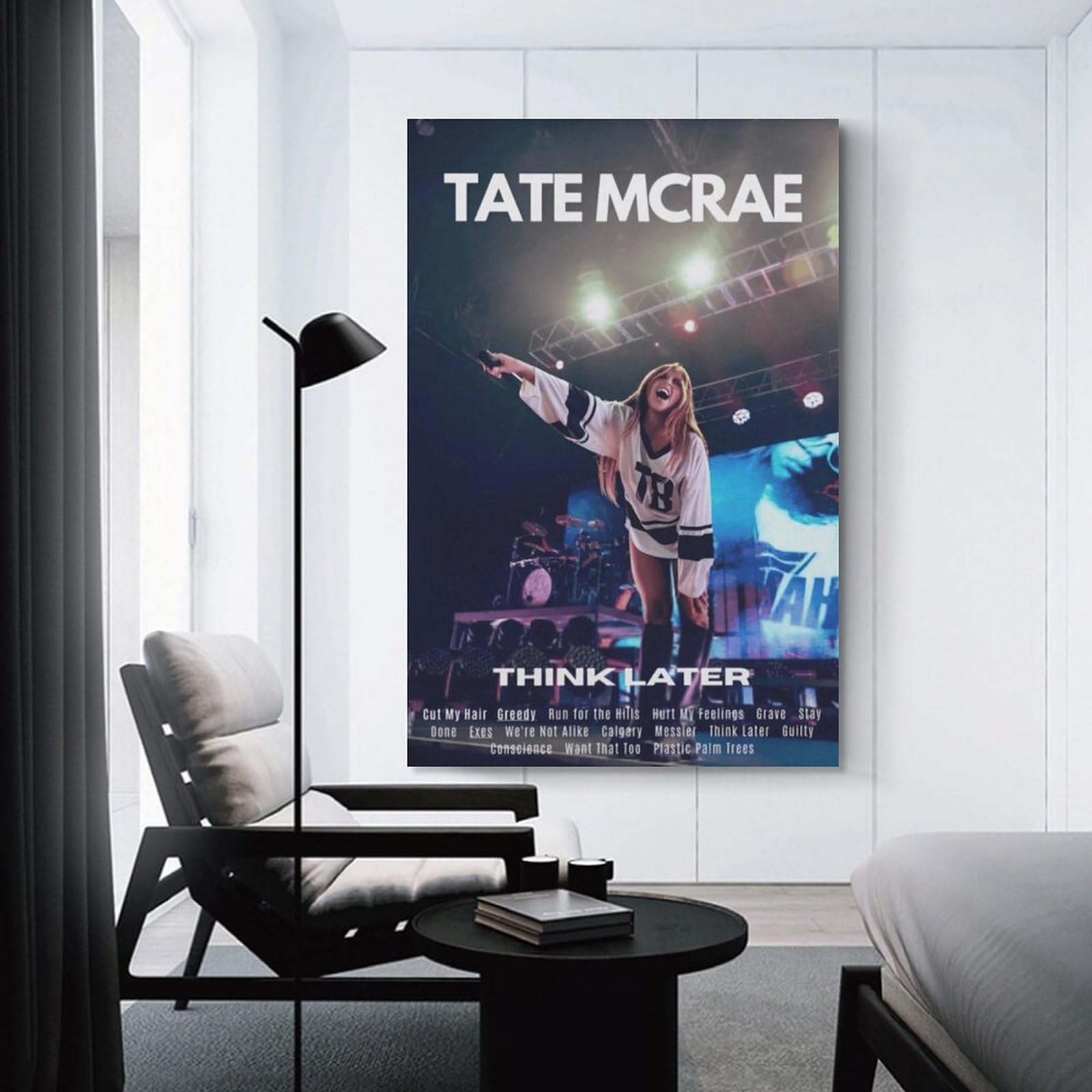 Luhaoli Singer Tate Mcrae poster hebzuchtige hoes muziekposters voor de kamer esthetische canvas muurkunst slaapkamer decor 30 x 45 cm : Tate McRae