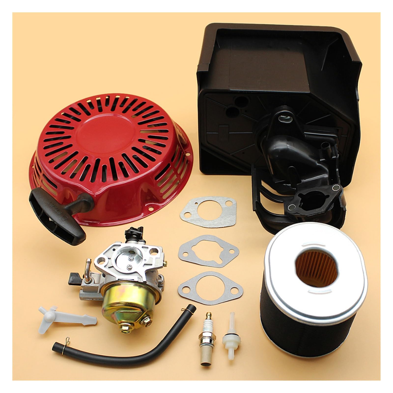 Conjunto de carcasa de filtro de aire de carburador de arranque for cortacésped generador de gasolina de motor GX390 188F 13HP 5KW 6.5KW
