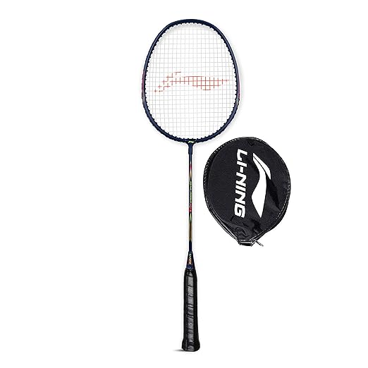 Li-Ning Mega Power 8 Strung Aluminum Badminton Racket with Head Cover (Multicolour), Navy/Pink at Rs. 351