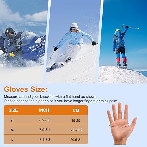Miniatura 4 de Guantes térmicos para hombres y mujeres  7.4 V 6400 mAh batería recargable guantes eléctricos calefactables para pantalla táctil, guantes