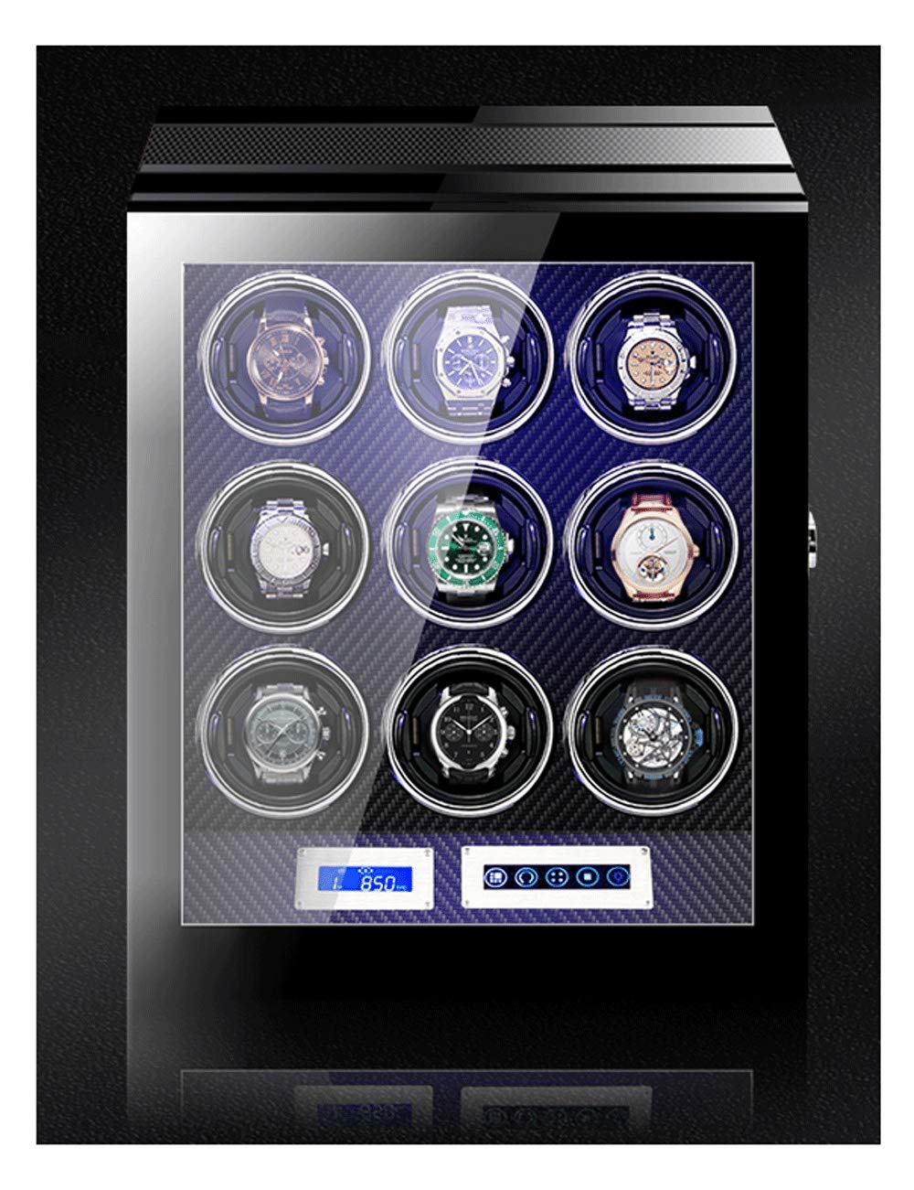 Organizador de relojes, caja de reloj de 6 ranuras, estuche de cuero para almacenamiento de relojes: cumpleaños, día del padre, regalos para madres para hombres y mujeres Beauty Comes