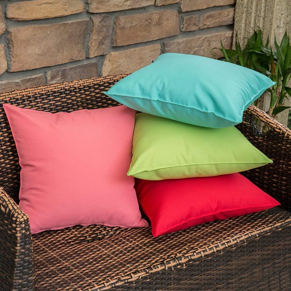 MIULEE Pack of 2 Decorative Outdoor Waterproof Pillow Covers Garden Cushion Sham Throw Pillowcase Shell for Spring Valentine's Day Patio Tent Couch 12x20 Inch Pink