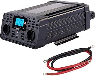revolt Inverter: 12-V-Wechselrichter auf 230 Volt, USB-A und -C, 1.500 Watt, Sinuswelle (Kfz Spannungswandler, Wechselrichter 12V 230V, in)