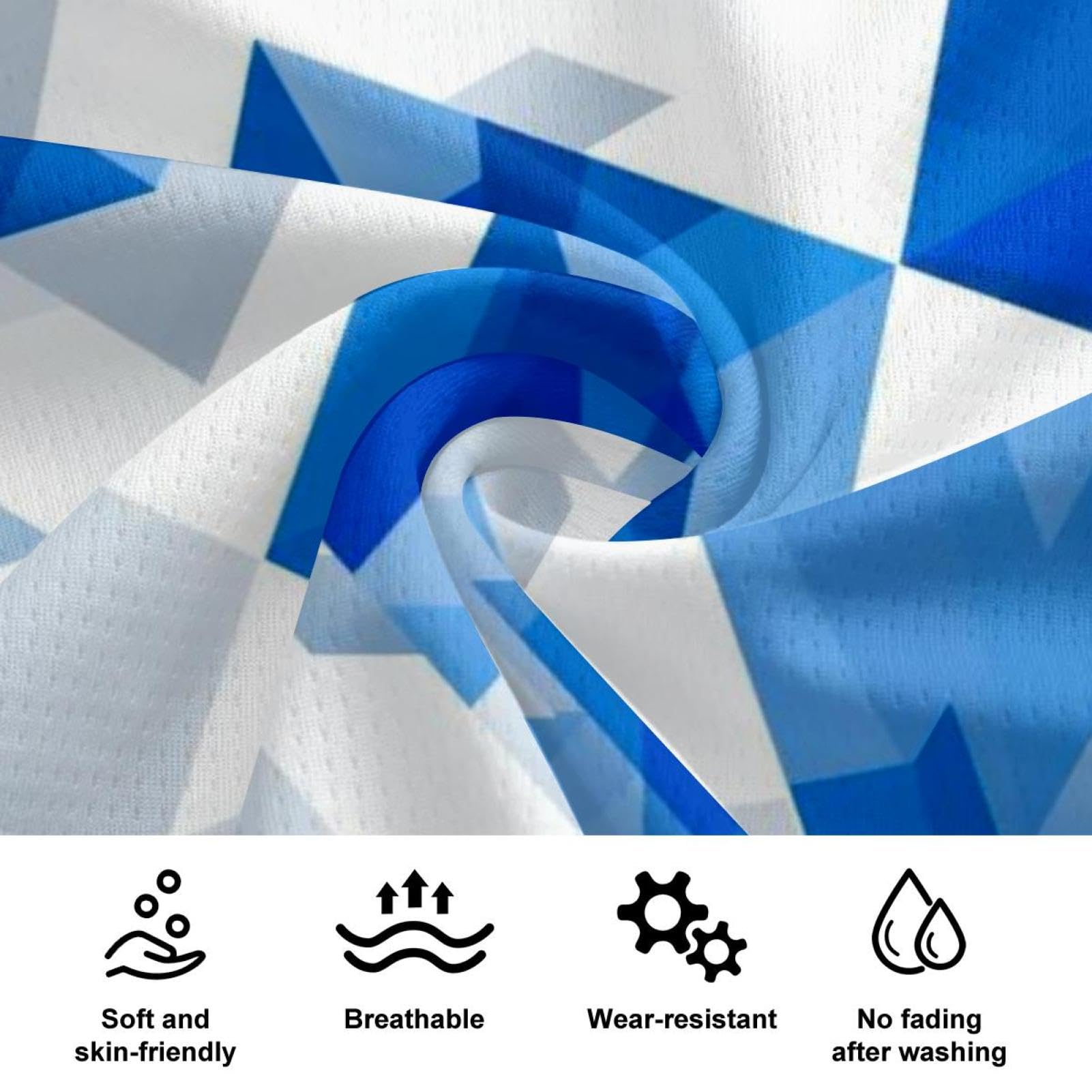 Tuta da basket da uomo con tasche, abbigliamento sportivo per uomo e donna, uniforme della squadra Israele con stampa bandiera blu -5XL