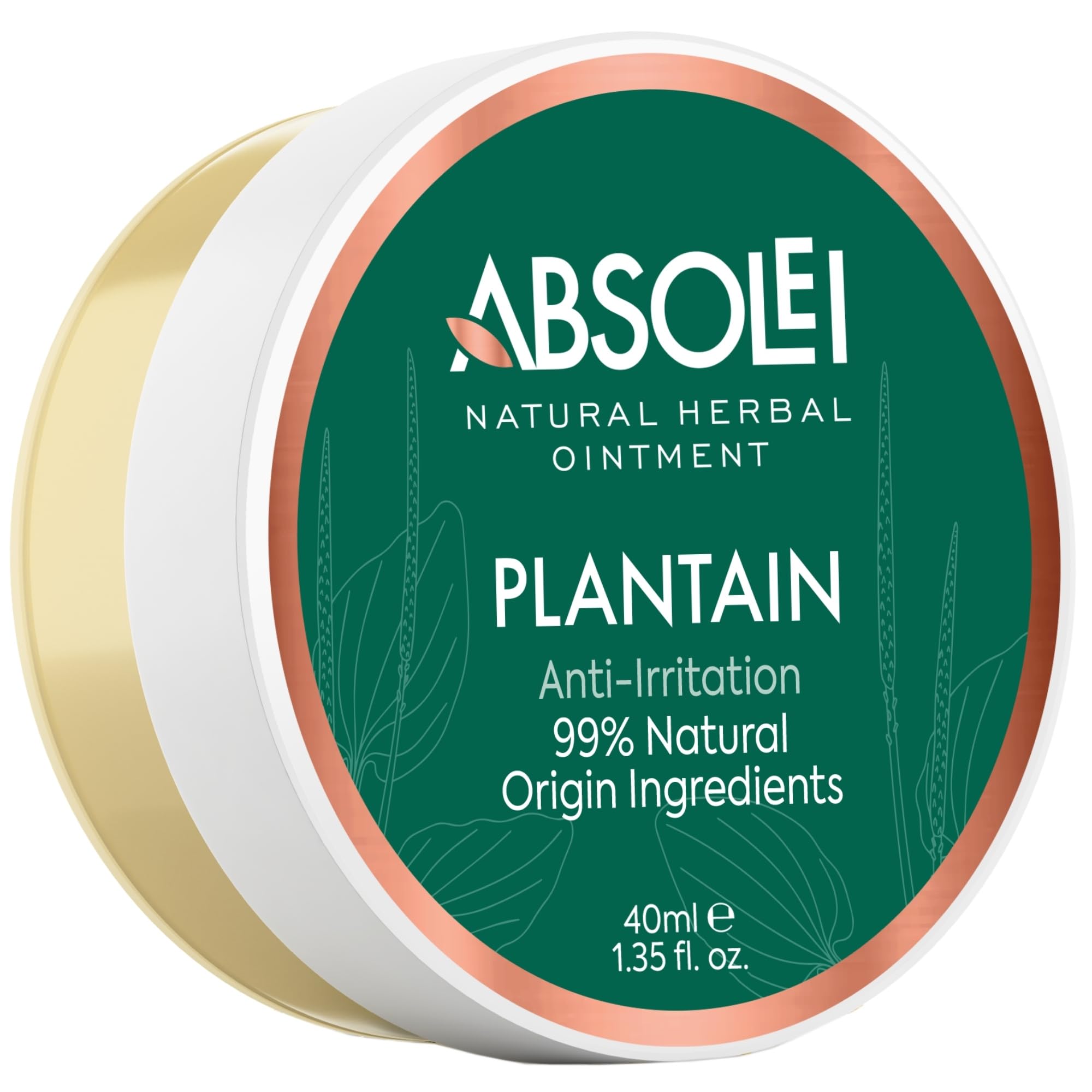 Pomata Piantaggine, Pomata Naturale contro Prurito, Eruzioni Cutanee e Punture di Zanzare, 40 ml
