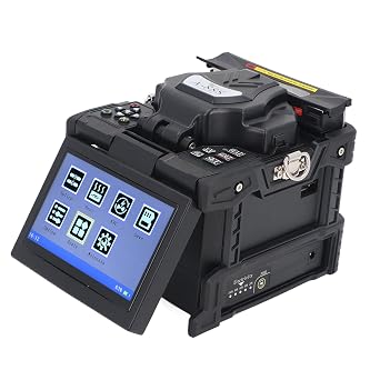 Optical Fiber Fusion Splicer Kit, Auto Fiber Optic Fusion Splicer, 5.0 Inch Display, Splicing 9S Heating 26S, Auto Calibration, FTTH Optical Fiber Welding Splicing Machine US