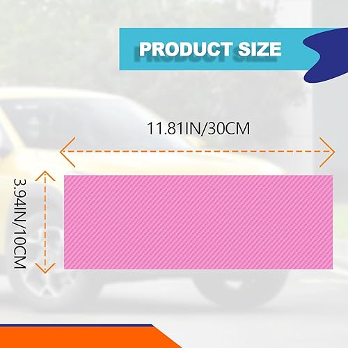 Miniatura 9 de Kit de 3 calcomanías de fibra de carbono para bricolaje, con espátula y cortador, compatible con Chevy, tamaño 11.8 x 3.93 pulgadas, fibra de