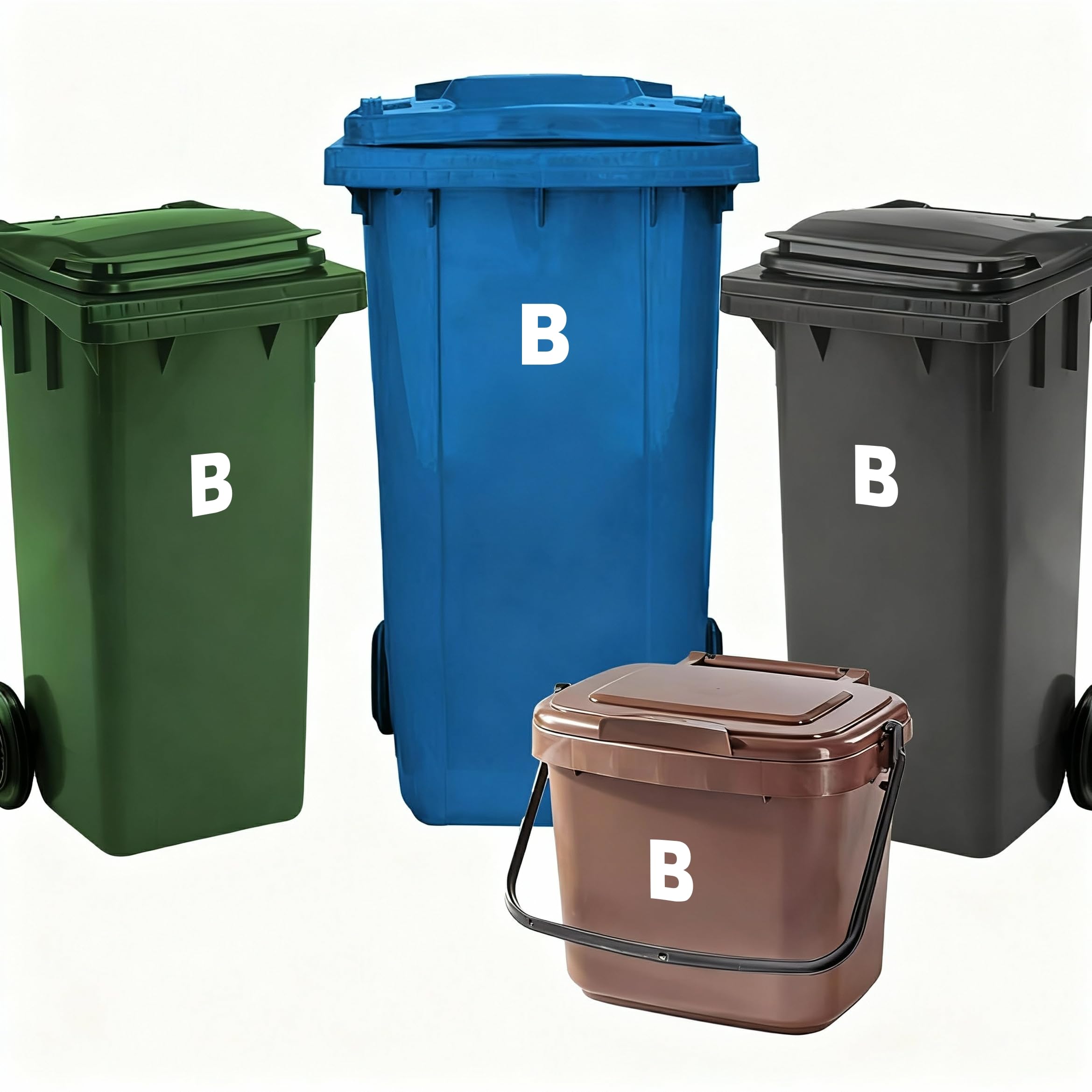 Rubigo 4 x Bin Numbers for Wheelie Bins, 0-99, Letters A-D, 17.5cm Dustbin Stickers, Easy Application Stick On Number Stickers - Weatherproof Self Adhesive Vinyl (4) — view 65