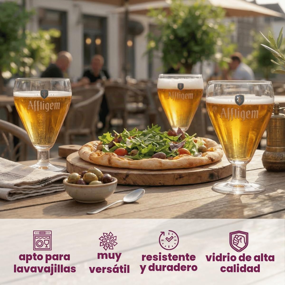 affligem Ale belga copas – copas de cerveza cristal dos unidades