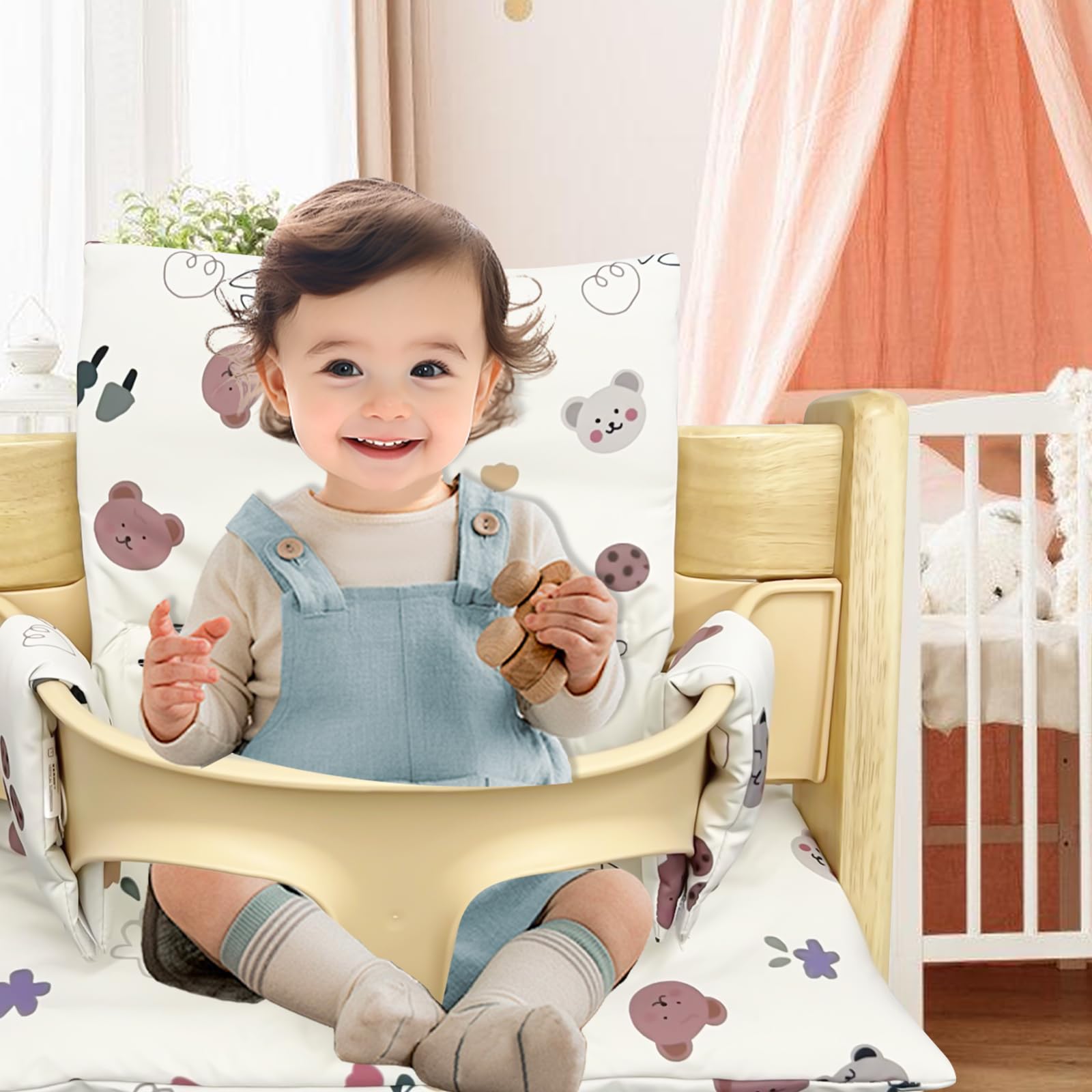 Coussin de Chaise Haute Stokke: Coussin de Siège Doux pour Bébés et Tout Petit avec Revêtement Laminé, Coussin de Rechange, Accessoires de Chaise Haute Compatible avec Stokke, Tripp, Trapp