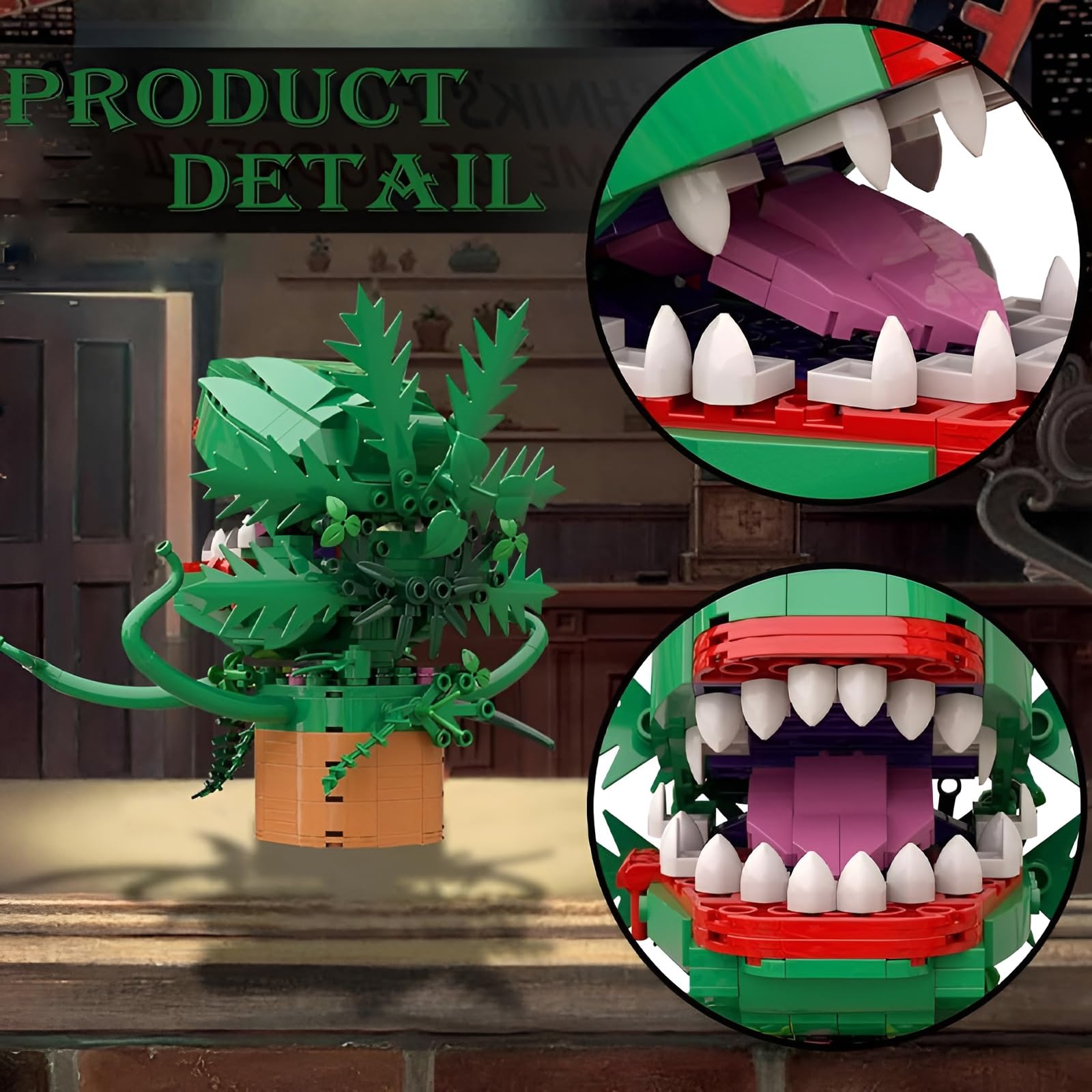 Audrey II Piranha Plant Flower Building Set, 303 PCS MOC Piranha Florid Little Shop of Horrors Building Kit - Image 3