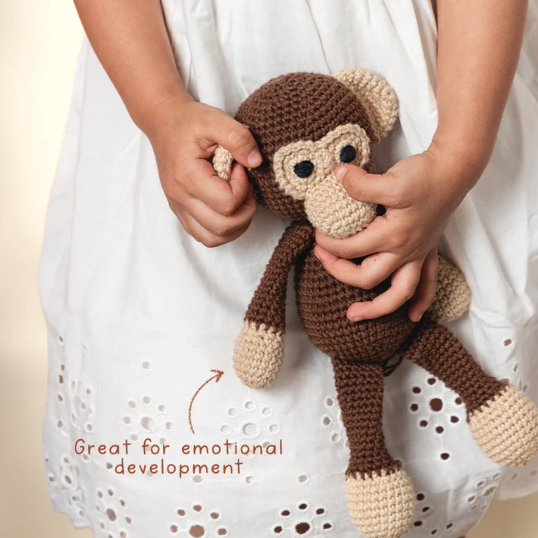 Gubbachhi Newborn Gift Set | Crochet Toy, Rattle & Muslin Swaddle Combo | Newborn Gift | Gifting for Babies | 100% Muslin swaddlecloth | Toy for Gifting| 3 Months + (MAAKAD Toy & Rattle with Swaddle) 1