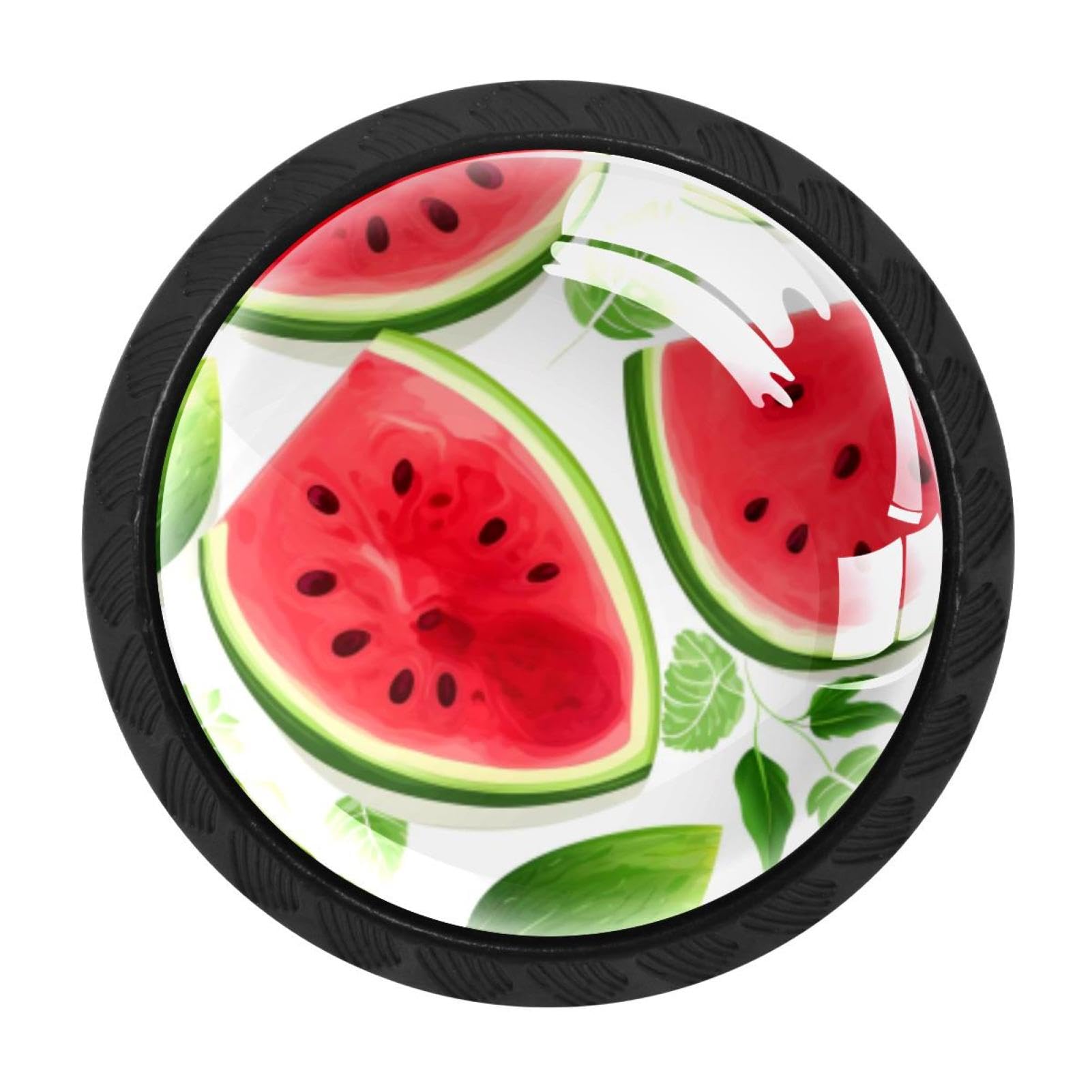 CHENZZZZ 4 Pieces Kitchen Cabinet Drawer Dresser Door Knobs Pulls Handles, Watermelon