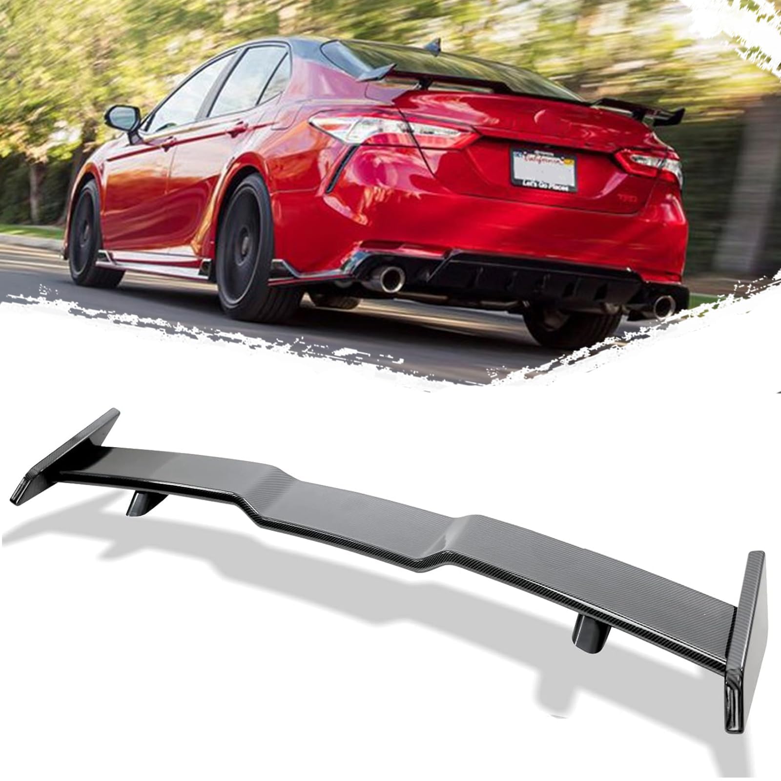 BBajeidky Rear Trunk Spoiler for 8th Gen Camry 2018-2023 Camry SE XSE L LE XLE TRD ABS Rear Trunk Spoiler Wing Rear Trunk Highkick Spoiler Wing Lip