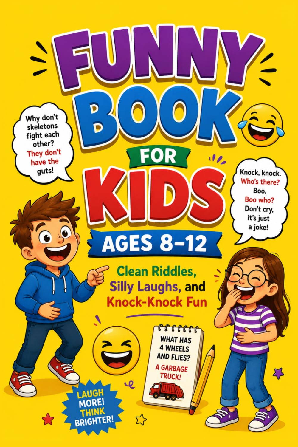 Funny Book for Kids Ages 8–12: Clean Riddles, Silly Laughs and Knock-Knock Fun