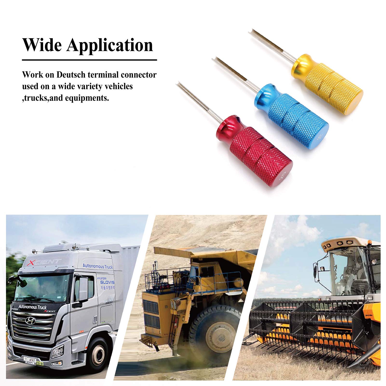 Kit Strumenti Rimozione Terminali Deutsch - Per Cablaggio Auto E Macchine Agricole - 3 Misure - Foto 5