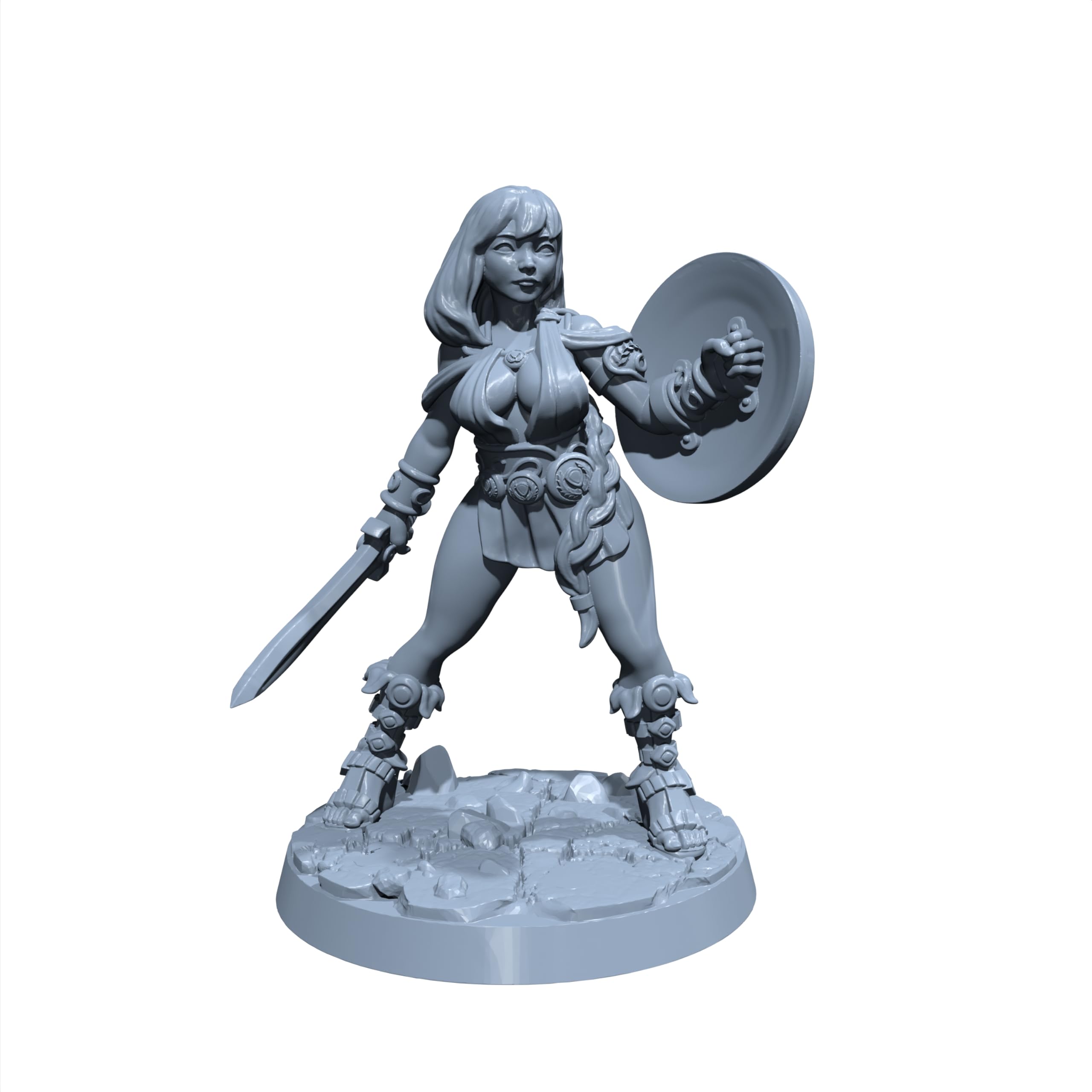 Freya Ironheart | Artemisa | Female Fighter | Shieldmaiden Miniature for Tabletop Games Like D&D and War Gaming| Dungeons and Dragons Mini No Base, Gray, 04RN3001-0