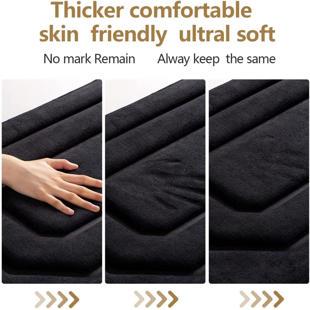 ZLZNX Tappetini da Bagno Tappetino Bagno per Casa Tappeto Bagno Pile Corallo Assorbimento d'Acqua Tappeto Antiscivolo Assorbente in Memory Foam Tappetino Toilette,4,45 * 70CM