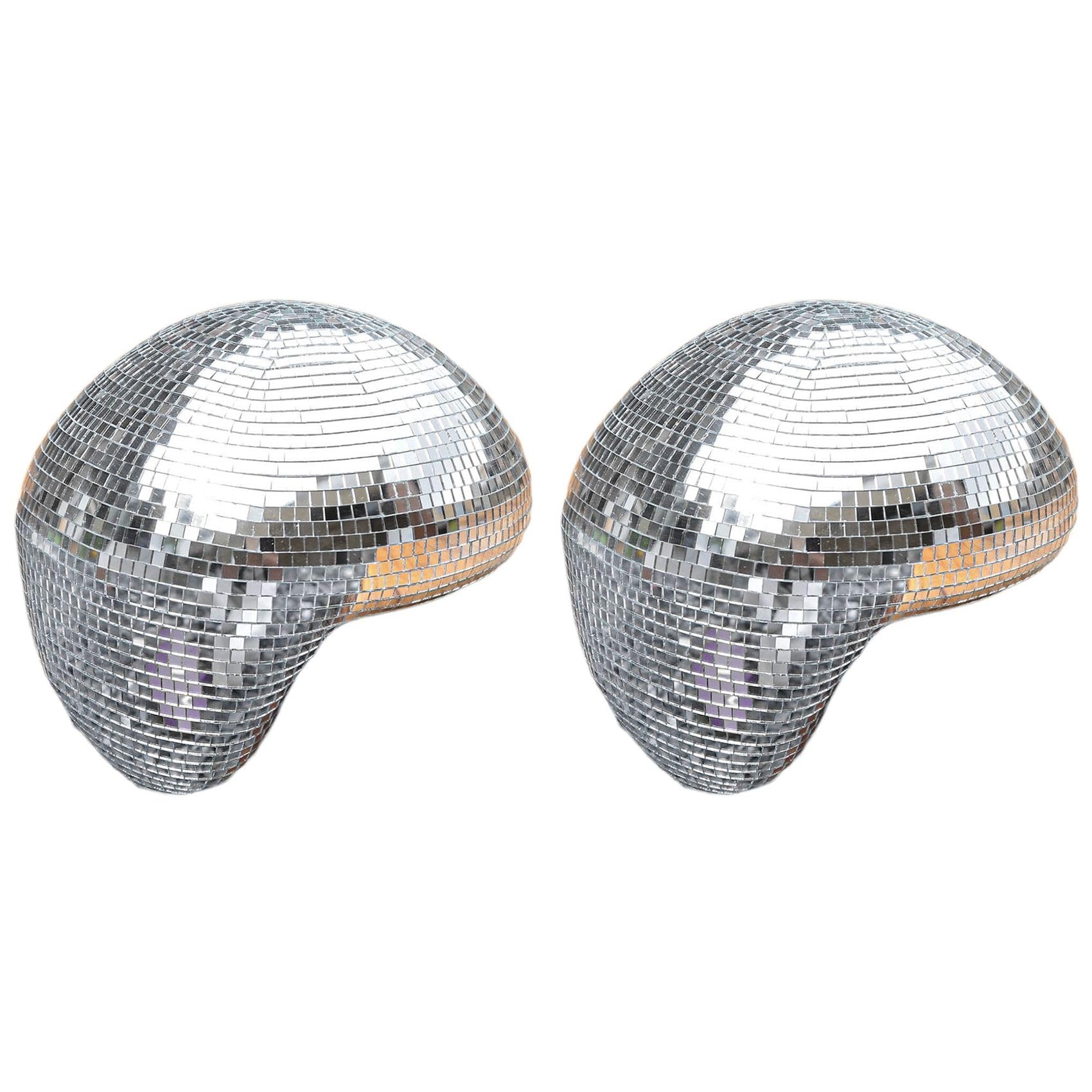 Boule Disco Miroir pour Illuminer vos Soirées et Réceptions Objet en Verre Fondu 2X