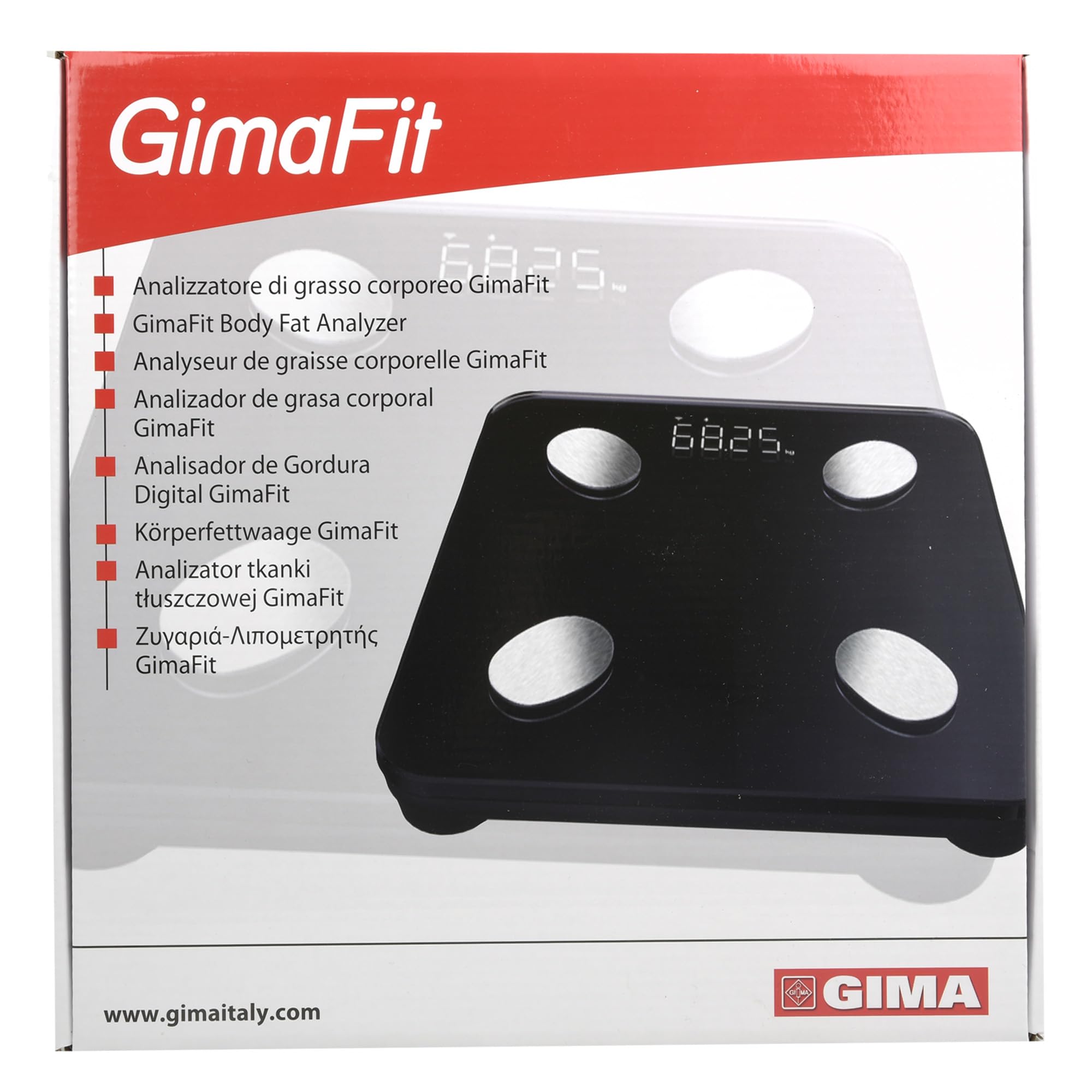 BILANCIA BODY FAT GIMAFIT con APP GIMA e Bluetooth - nera