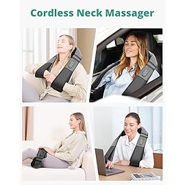 Medcursor Neck Massager with Heat for Pain Relief Deep Tissue, Rechargeable, Shiatsu Neck and Shoulder Massager, Ideal Choice for Men, Women, Mom & Dad