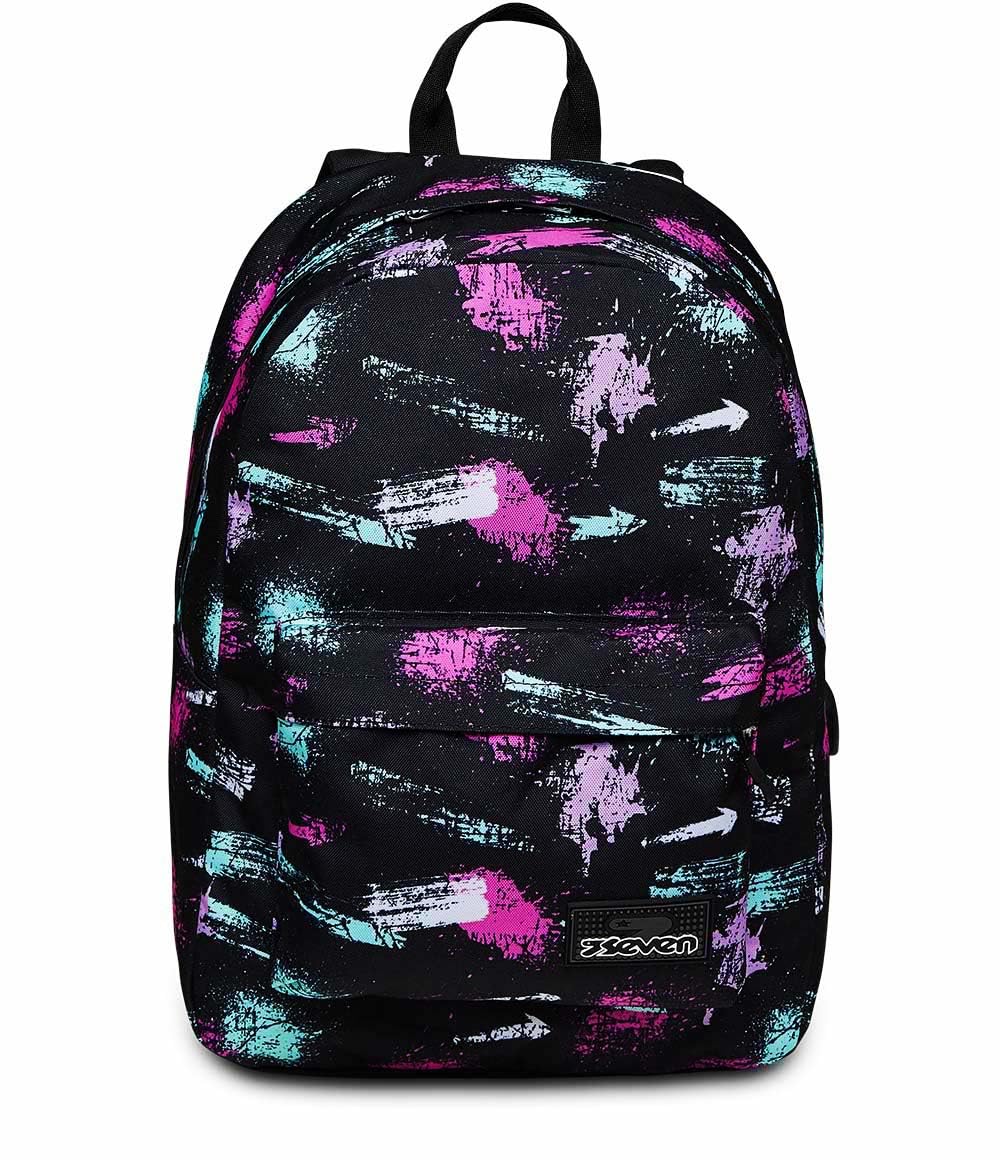Seven Zaino Ischoolpack, Zaino Americano con Power Bank Integrato e Tasca Porta Tablet, Scuola, Bambini e Ragazzi