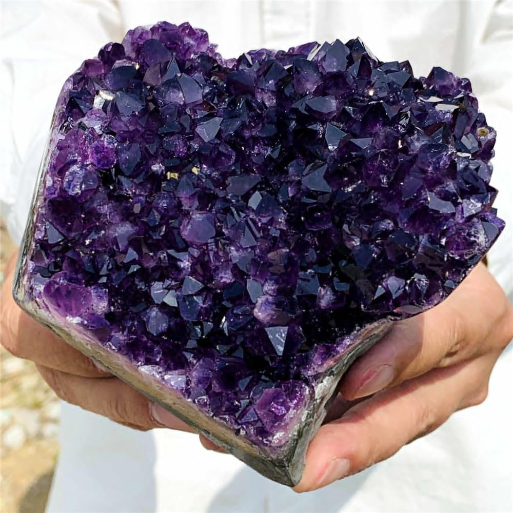 1 Pieza de 100-150 g de geoda de Amatista, Cristal Morado, Cuarzo, racimo, Huevo de Trueno de ensueño Cristal Natural en Bruto