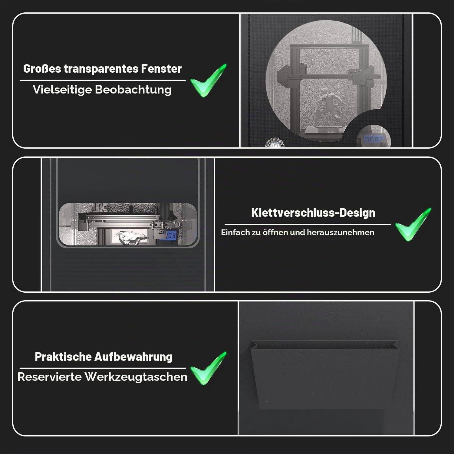 eSUN 3D Druckergehäuse 3D Printer Enclosure Feuerfestes Staubdichtes