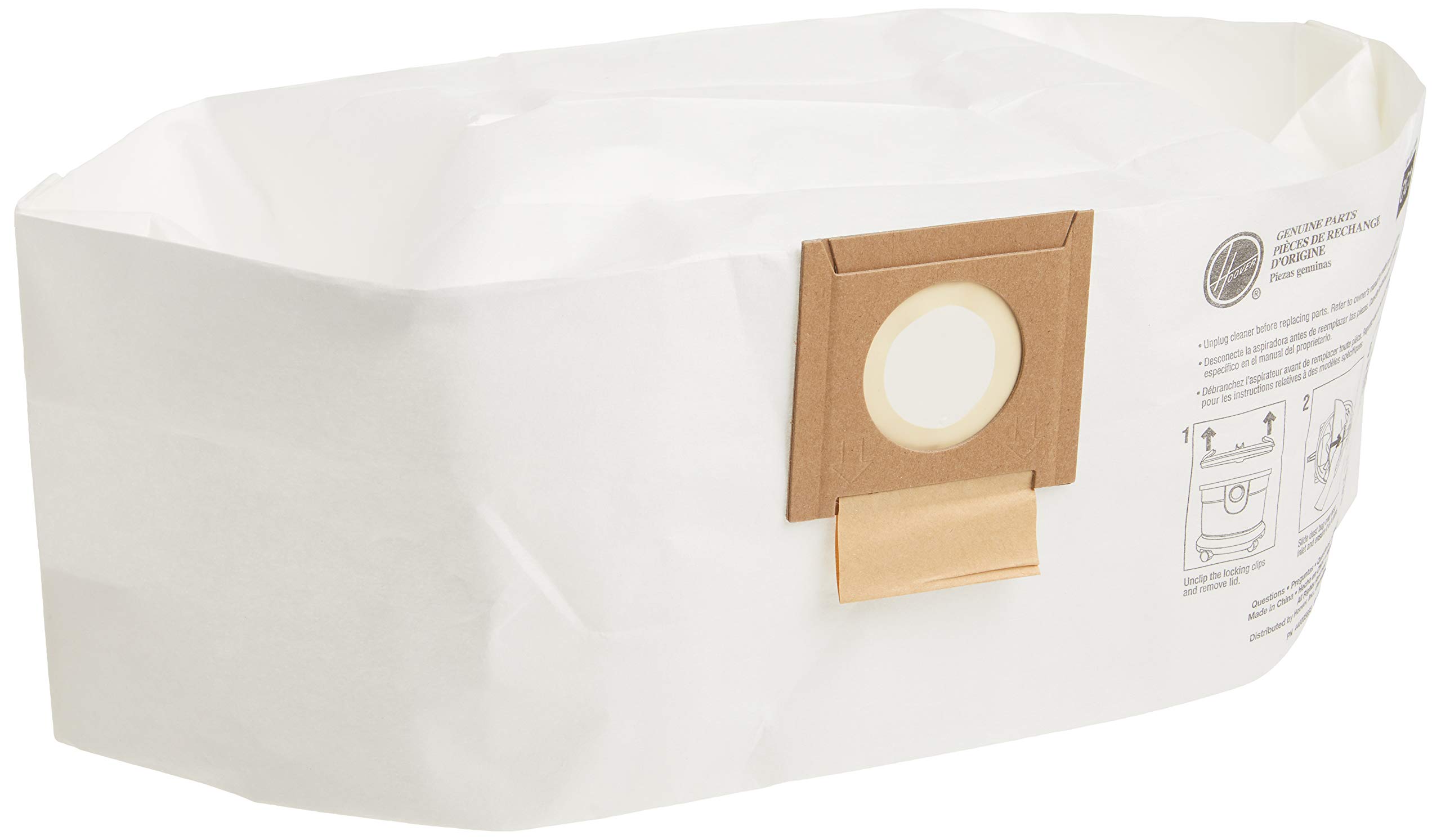 Hoover HushTone Canister Vacuum Bags, AH10163 CC1 Standard Filtration,10 Pack.