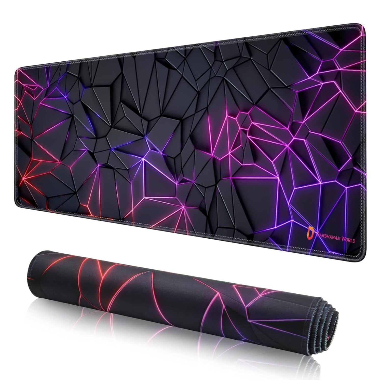 Darshanam World Gaming Mouse Pad – 80x30cm Large Desk Mat, Black