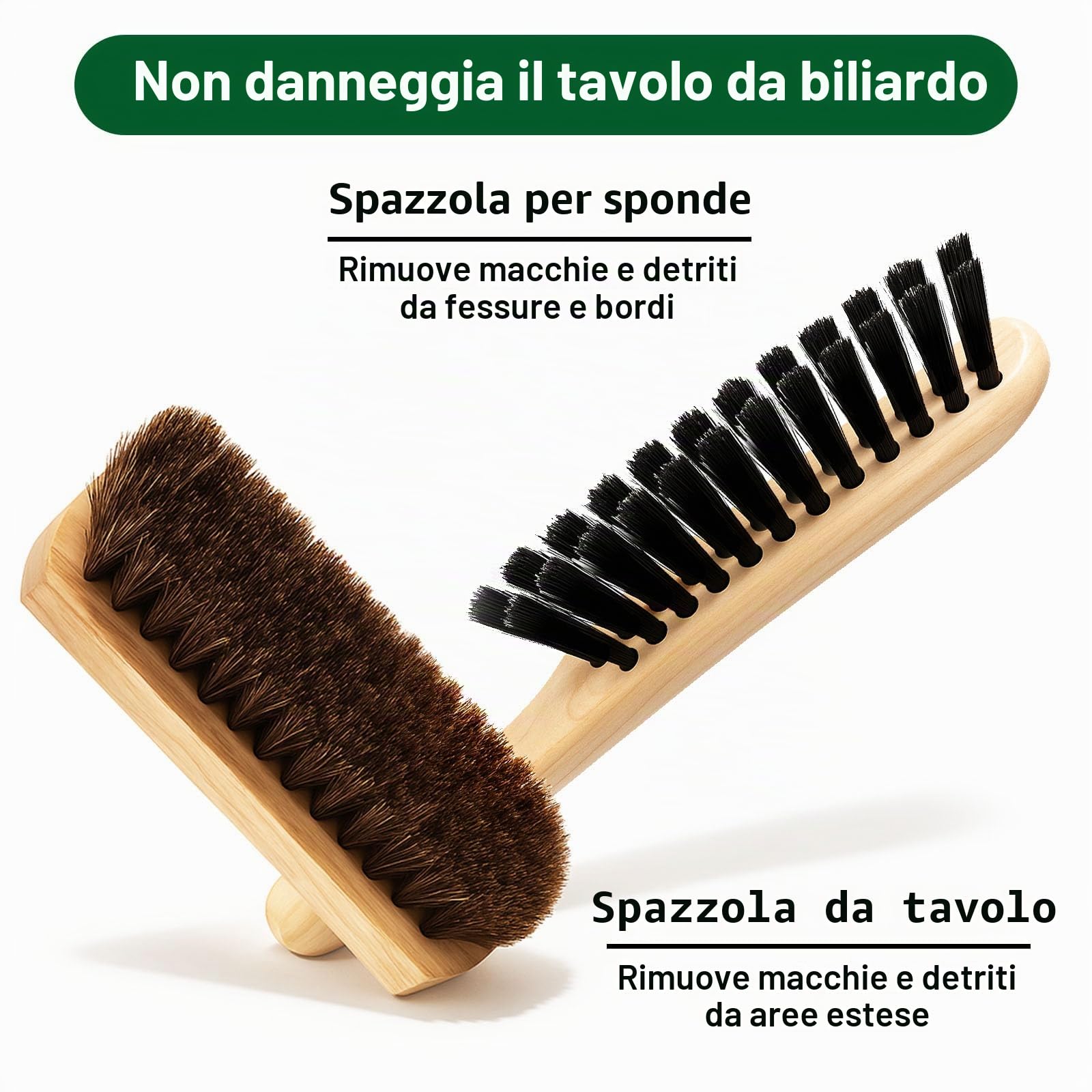 Kit per la pulizia del tavolo da biliardo, potente detergente per eliminare rapidamente gesso e macchie, ripristina la morbidezza del feltro, con spazzola per tavolo da biliardo e guanto antistatico