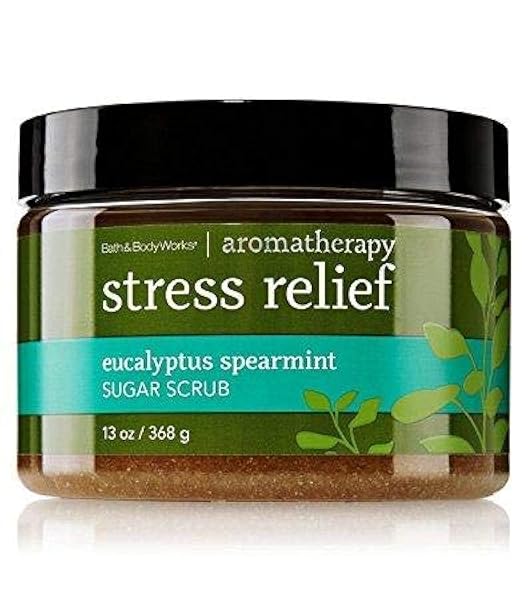 Bath & Body Works and Full Size Aromatherapy - Sugar Scrub - w/Natural Essential Oils - Stress Relief - Eucalyptus + Spearmint 13 oz